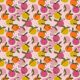 POPLIN GOTS PEACHY FRUIT - LIGHT ROSE