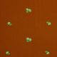 DOUBLE GAUZE EMBROIDERY FLOWERS - RUST