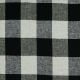 LINEN VISCOSE YARN DYED CHECK - BLACK
