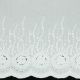 COTTON VOILE EMBROIDERY BORDER 1-SIDE - WHITE