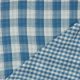 DOUBLE GAUZE DOUBLE SIDED CHECKS - INDIGO