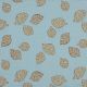DOUBLE GAUZE MONSTERA LEAVES - LIGHT BLUE