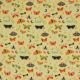 DOUBLE GAUZE DIGITAL BUTTERFLIES - SOFT YELLOW