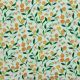 DOUBLE GAUZE DIGITAL FRUIT & FLOWERS - SOFT GREEN