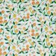 DOUBLE GAUZE DIGITAL FRUIT & FLOWERS - WHITE