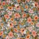 DOUBLE GAUZE DIGITAL FLOWERS - TAUPE