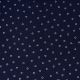 DOUBLE GAUZE FOIL HEARTS - NAVY