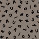 SOFT SWEAT LETTERS - TAUPE