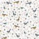 POPLIN BRUSHED SWEET BIRDS - WHITE