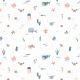 POPLIN GOTS OCEAN LIFE - WHITE