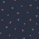 POPLIN GOTS OCEAN LIFE - NAVY