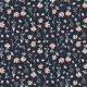POPLIN DIGITAL FLOWERS - NAVY