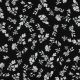 PRINTED VISCOSE FLOWERS - BLACK