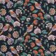 COATED COTTON FLOWERS - NAVY