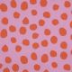 COATED COTTON DOTS AND STRIPES - PINK