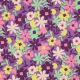 COATED COTTON FLOWERS - PURPLE
