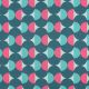 COATED COTTON GRAPHIC - PETROL