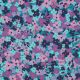COATED COTTON FLOWERS - PETROL